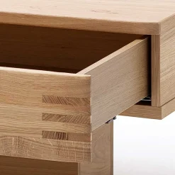 Wohnen Couchtisch mit Säulenfuß und Schublade - Crupean