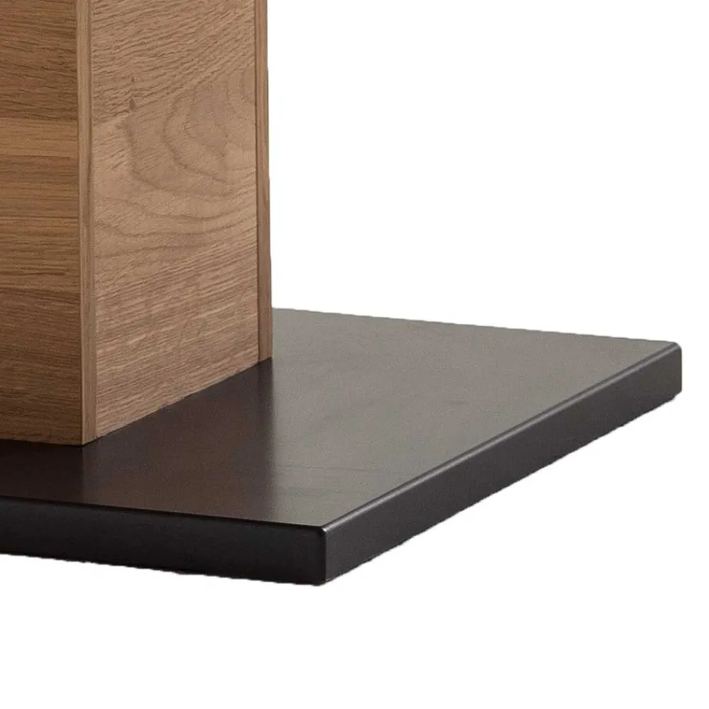 Wohnen Couchtisch mit Säulenfuß und Schublade - Crupean