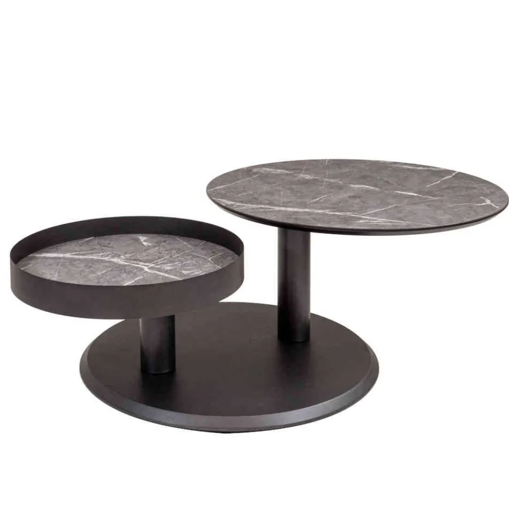 Wohnen Designermöbel*Couchtisch mit zwei Platten verdrehbar - Lachea