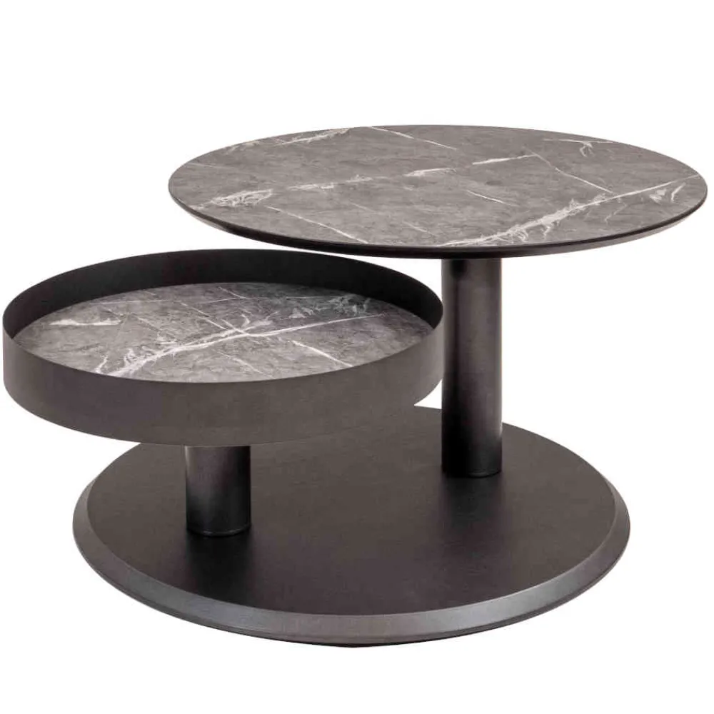 Wohnen Designermöbel*Couchtisch mit zwei Platten verdrehbar - Lachea