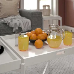 Wohnen Couchtisch mit zwei Tabletts in Weiß - Vereny