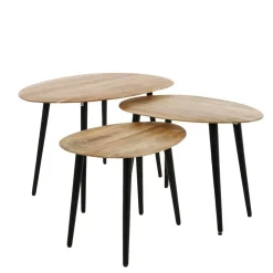 Wohnen Couchtisch Trio aus Akazie - Quierly (dreiteilig)