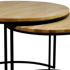 Wohnen Couchtisch Zweisatz aus Wildeiche - Cazama (zweiteilig)