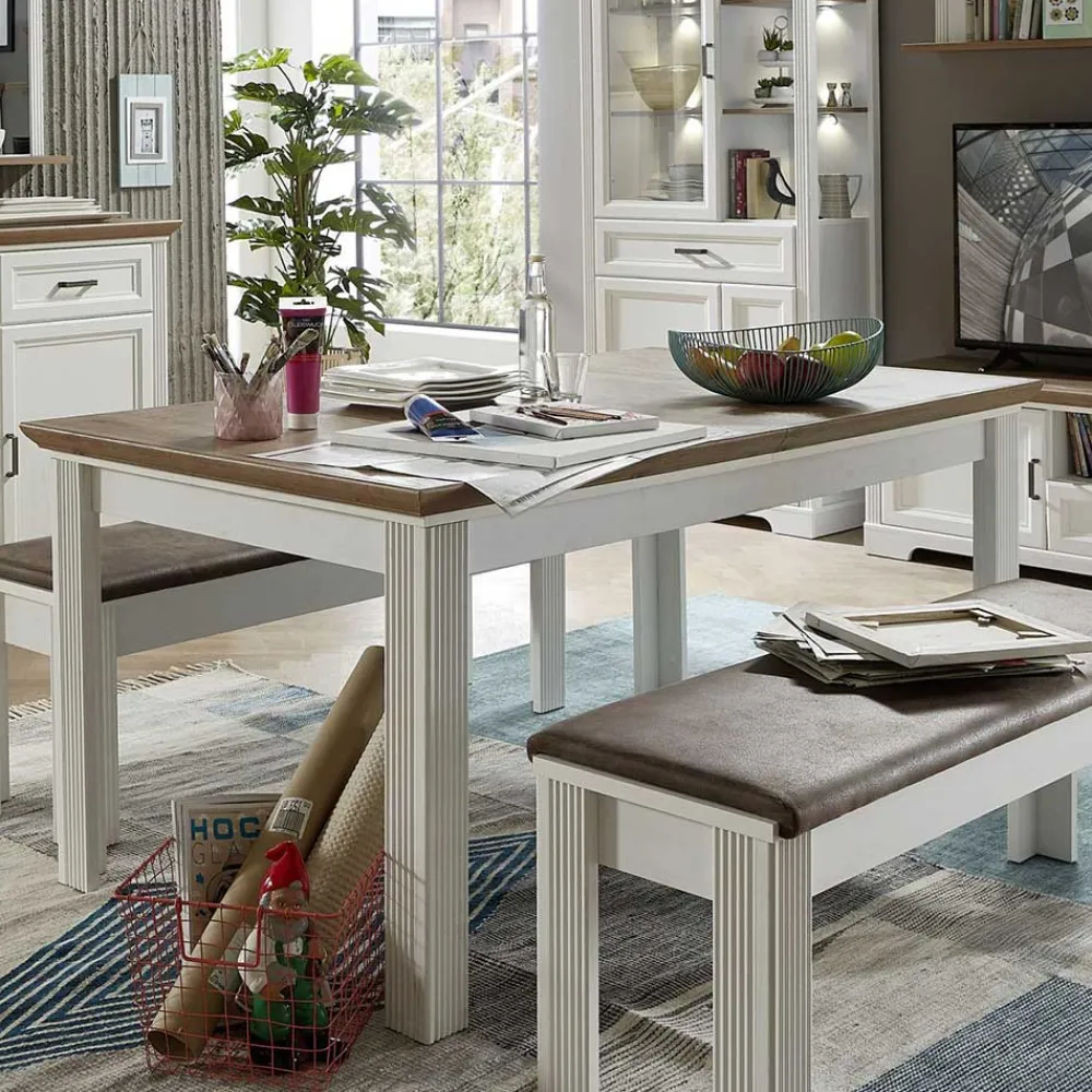 Wohnen Esszimmertische|Tische*Country Style Ausziehtisch zweifarbig - Sinolita