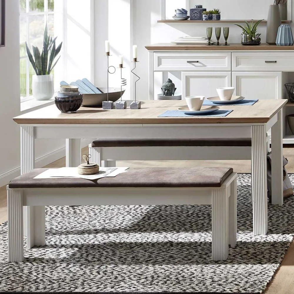 Wohnen Esszimmertische|Tische*Country Style Ausziehtisch zweifarbig - Sinolita