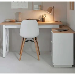 Wohnen Bürotische*Country Style Schreibtisch mit Seitenregal - Ristina