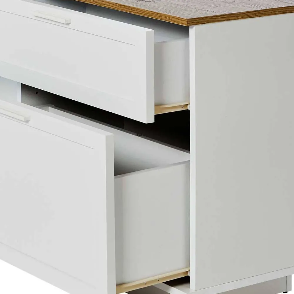 Wohnen Bürotische*Country Style Schreibtisch mit Seitenregal - Ristina