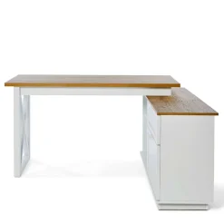 Wohnen Bürotische*Country Style Schreibtisch mit Seitenregal - Ristina