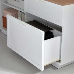 Wohnen Bürotische*Country Style Schreibtisch mit Seitenregal - Ristina