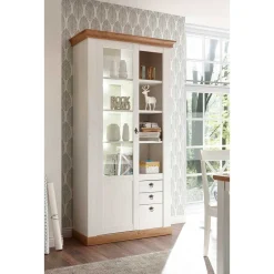 Wohnen Country Style Vitrinenschrank zweifarbig - Diatara