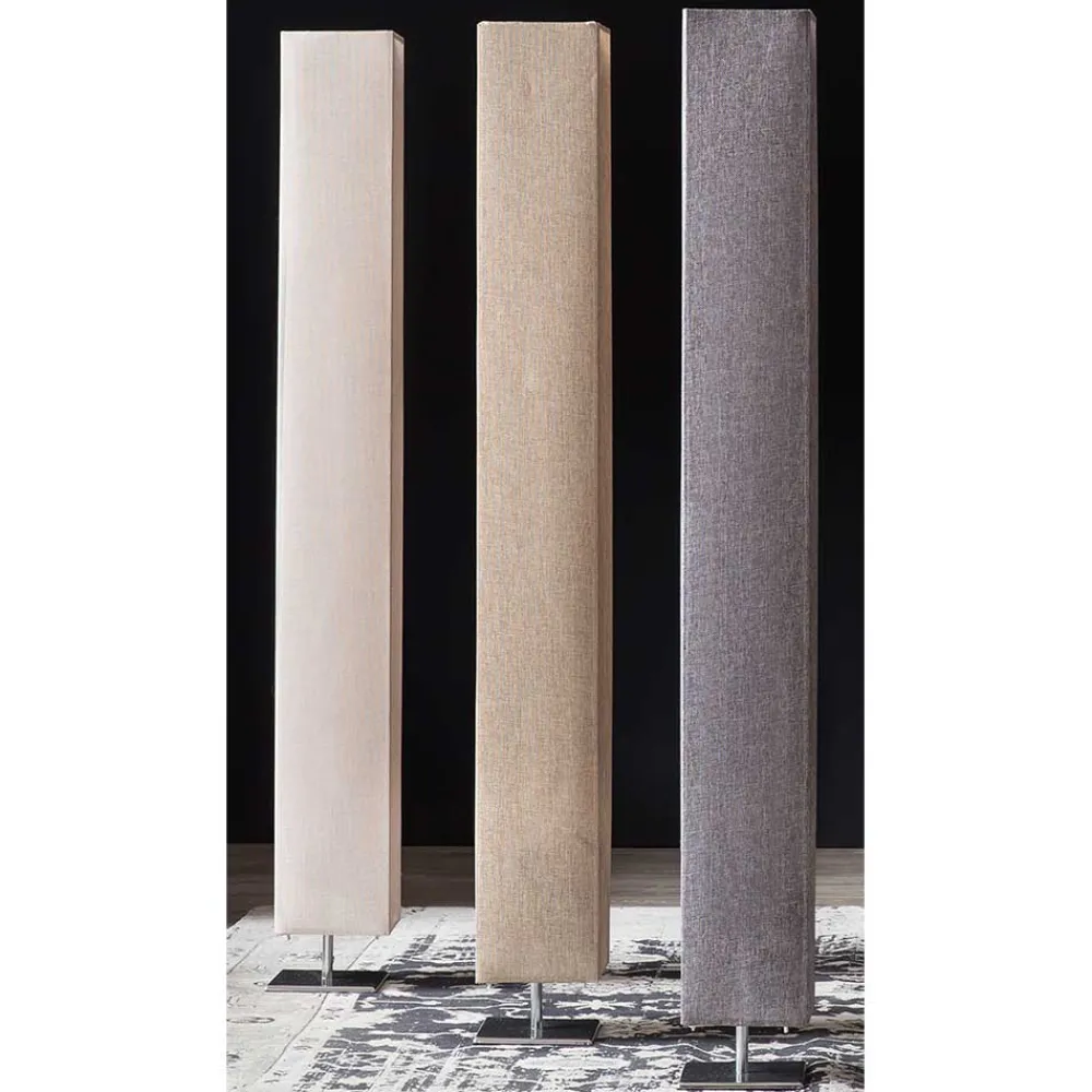 Wohnen Lampen & Leuchten*Cremefarbene Stehleuchte mit eckigem Stoffschirm - Omanu