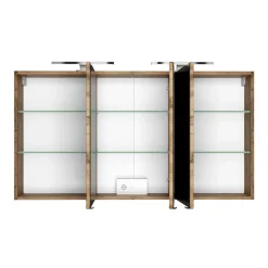 Wohnen 3D Spiegelschrank fürs Bad in Dekor Wildeiche - Athrin