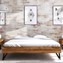 Wohnen Dachzimmer Holzbett mit 190cm Länge - Mandirov