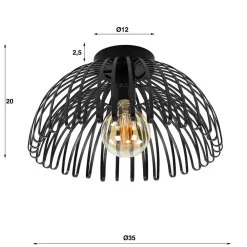 Wohnen Lampen & Leuchten*Deckenleuchte mit Drahtschirm - Beqa