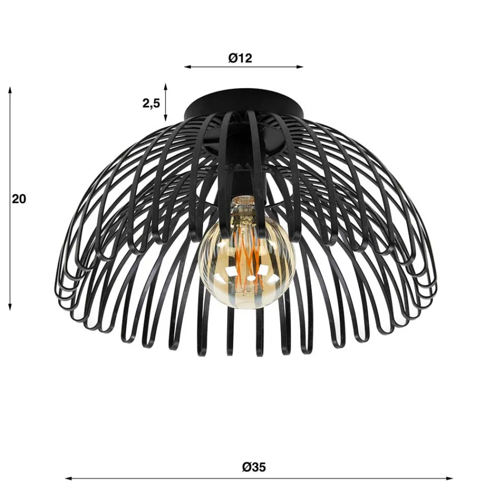 Wohnen Lampen & Leuchten*Deckenleuchte mit Drahtschirm - Beqa