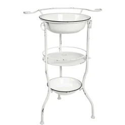 Wohnen Telefontische|Vasen*Deko Waschplatz Montes in Weiß antik