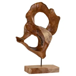 Wohnen Deko-Objekt Skulptur aus Teak Massivholz - Flacona