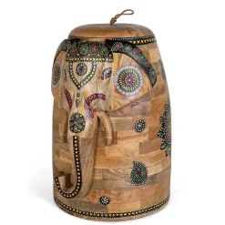 Wohnen Dekorative Orient Truhe mit Elefanten Kopf - Santjana