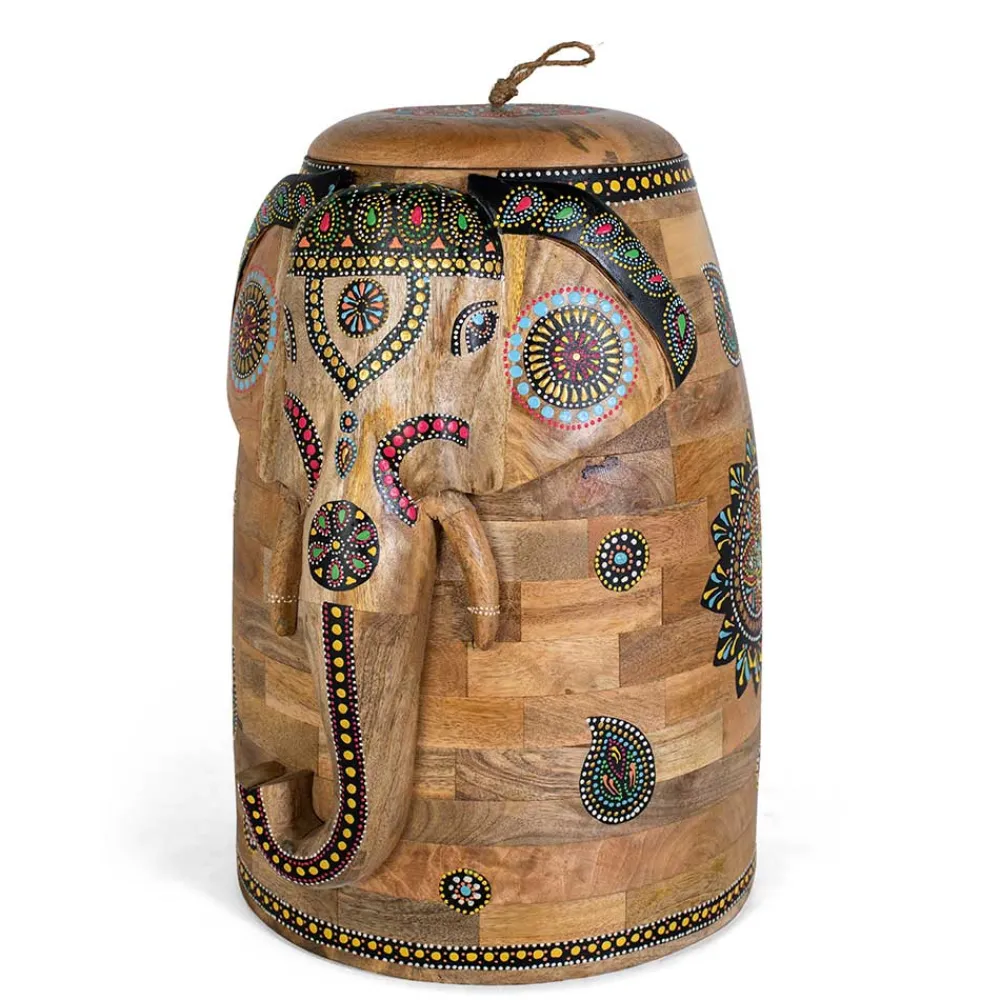 Wohnen Dekorative Orient Truhe mit Elefanten Kopf - Santjana