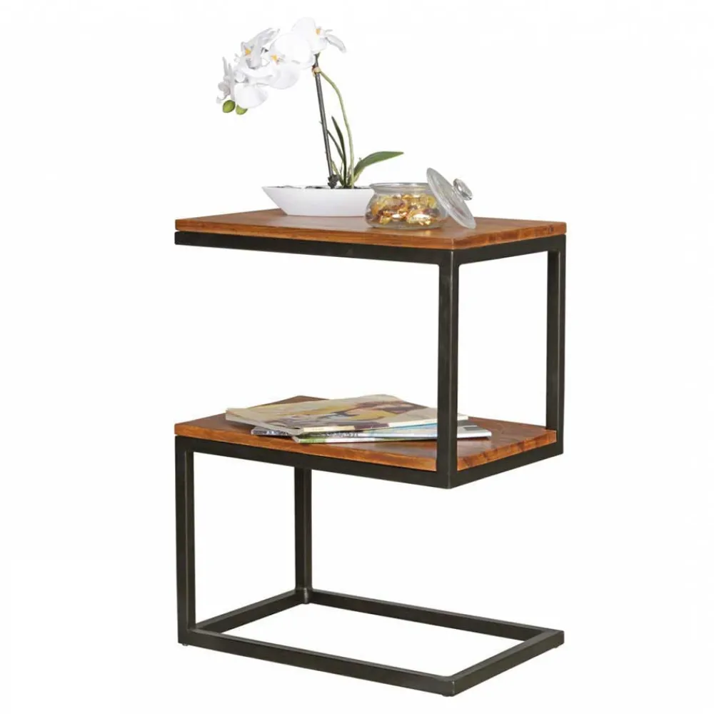 Wohnen Schwarze Möbel|Naturholzmöbel*Design Ablagetisch Bebevos mit 60 cm Höhe