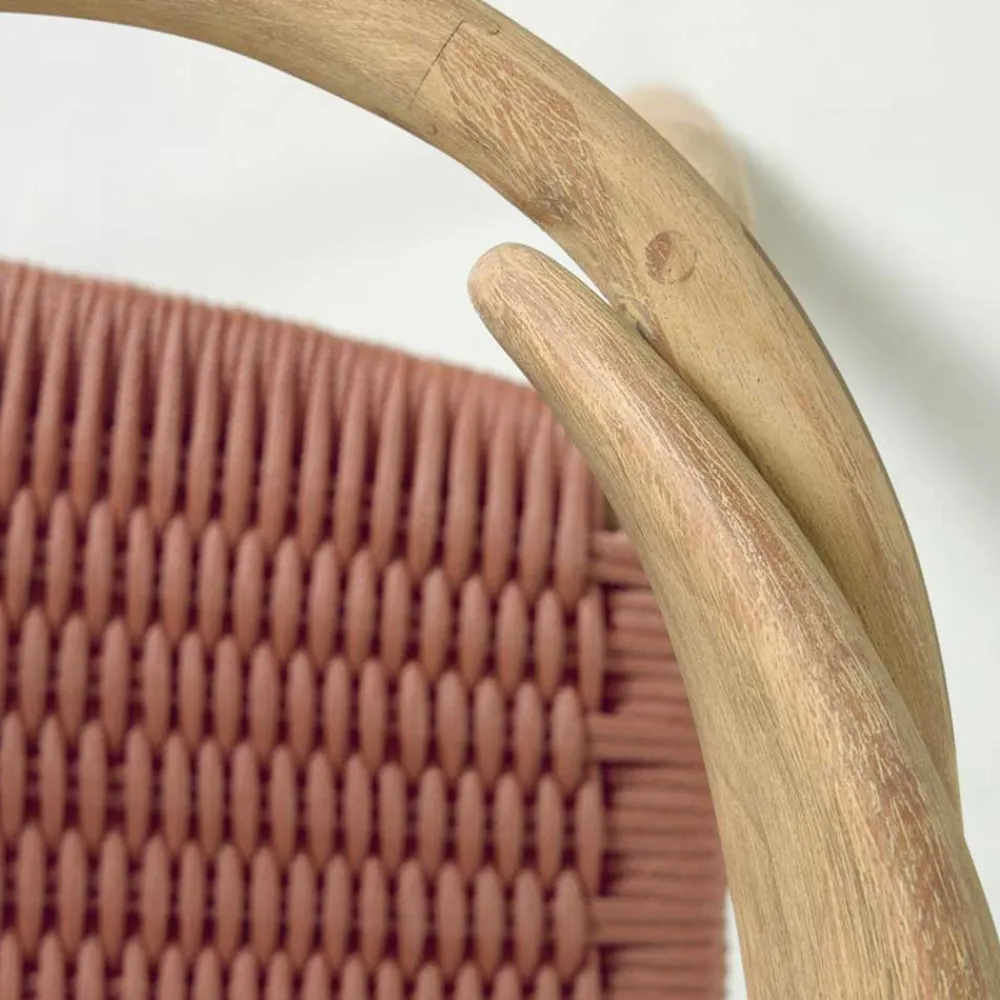 Wohnen Design Armlehnenstühle mit Geflechtsitz - Renero (4er Set)