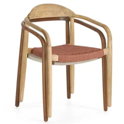 Wohnen Design Armlehnenstühle mit Geflechtsitz - Renero (4er Set)