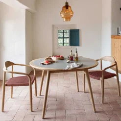 Wohnen Design Armlehnenstühle mit Geflechtsitz - Renero (4er Set)