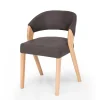 Wohnen Skandinavische Möbel|Esszimmerstühle*Design Armlehnenstuhl in Dunkelbraun - Croatia