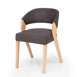 Wohnen Skandinavische Möbel|Esszimmerstühle*Design Armlehnenstuhl in Dunkelbraun - Croatia