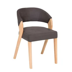 Wohnen Skandinavische Möbel|Esszimmerstühle*Design Armlehnenstuhl in Dunkelbraun - Croatia