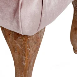 Wohnen Vintage Möbel|Esszimmerbänke*Design Bank in Pink Samt - Saluds