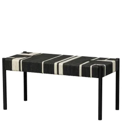 Wohnen Design Bank in Schwarz mit Weiß - Giuseppa