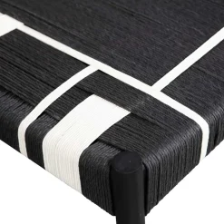 Wohnen Design Bank in Schwarz mit Weiß - Giuseppa