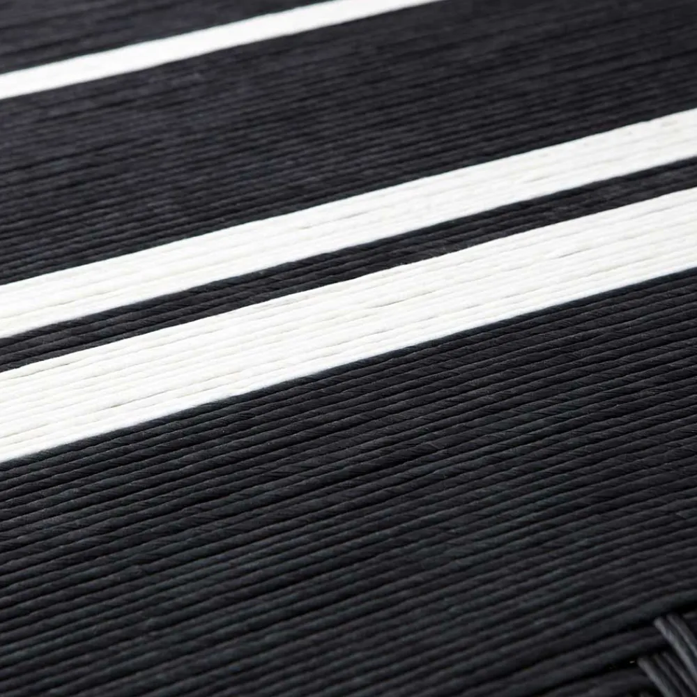 Wohnen Design Bank in Schwarz mit Weiß - Giuseppa