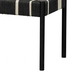 Wohnen Design Bank in Schwarz mit Weiß - Giuseppa