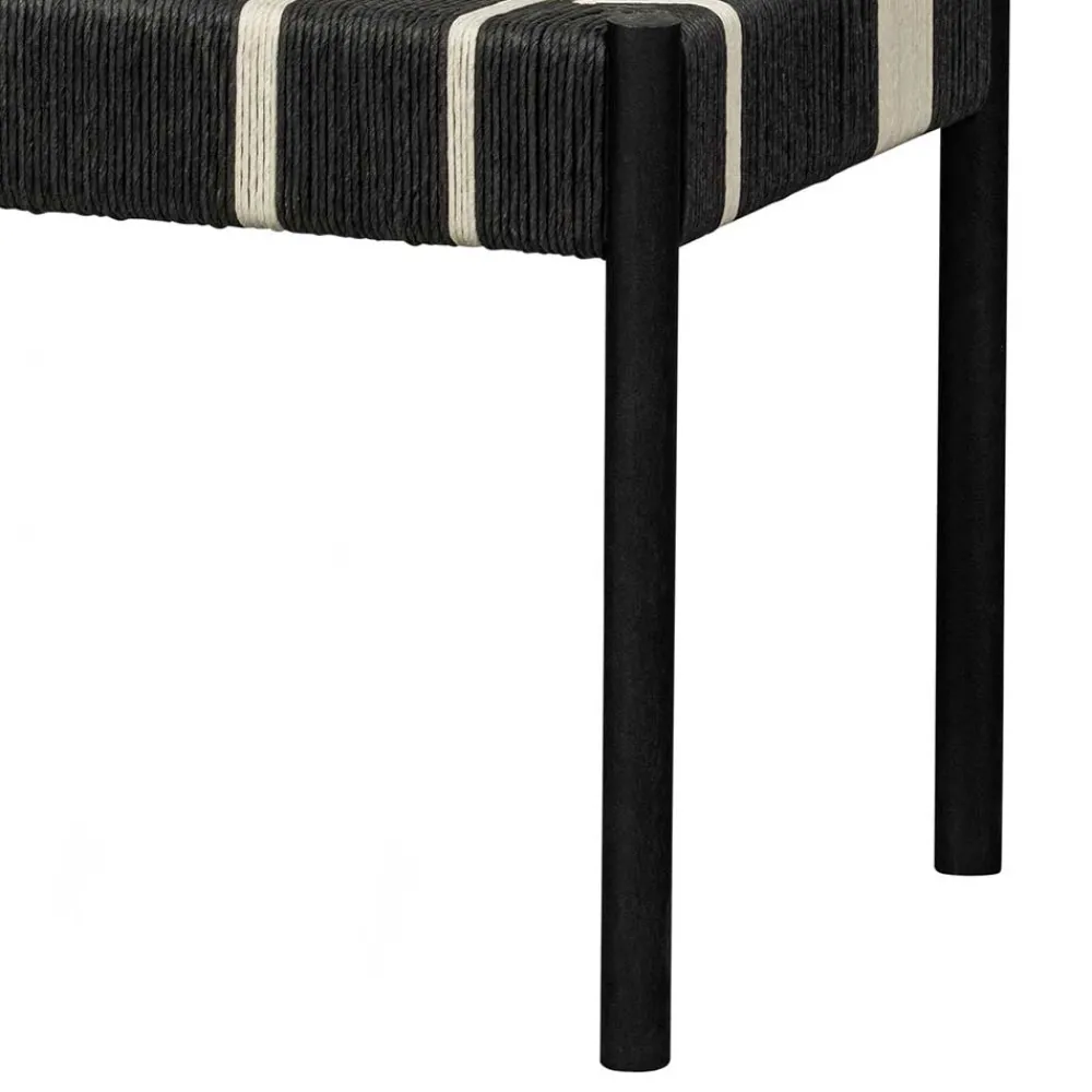 Wohnen Design Bank in Schwarz mit Weiß - Giuseppa