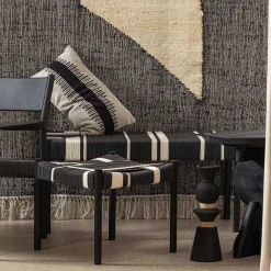 Wohnen Design Bank in Schwarz mit Weiß - Giuseppa