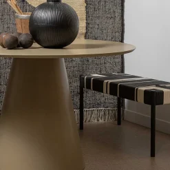 Wohnen Design Bank in Schwarz mit Weiß - Giuseppa