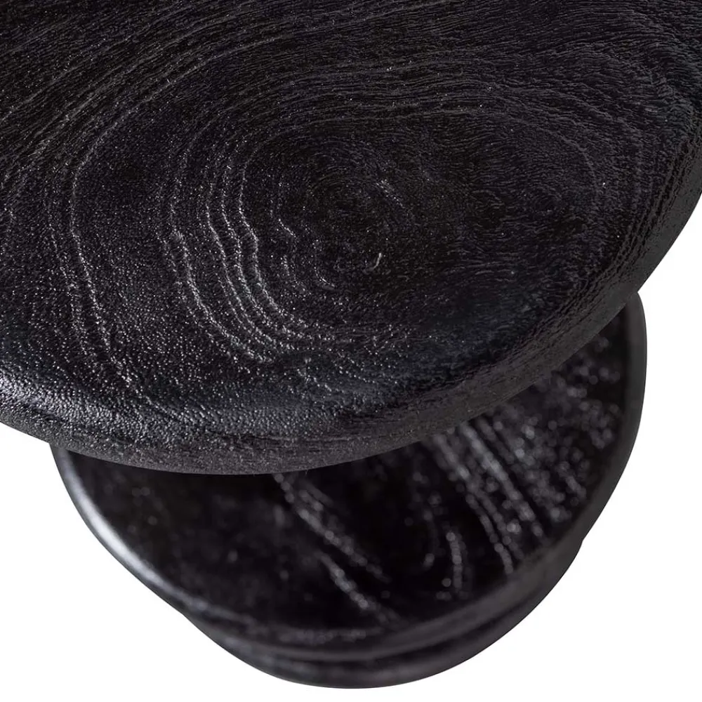 Wohnen Design Barhocker aus schwarzem Massivholz - Vionna