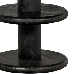 Wohnen Design Barhocker aus schwarzem Massivholz - Vionna