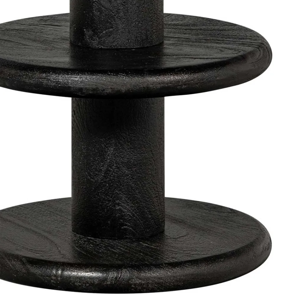 Wohnen Design Barhocker aus schwarzem Massivholz - Vionna