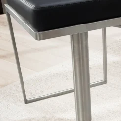 Wohnen Design Barhocker in Schwarz und Silber - Hallein