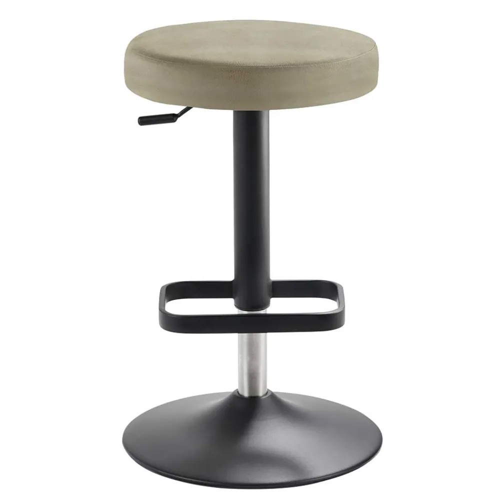 Wohnen Design Barhocker in Taupe & Schwarz - Greogia