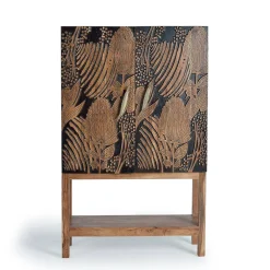 Wohnen Designermöbel|Esszimmer-Vitrinen*Design Barschrank mit Schnitzerei und Lack - Marcel