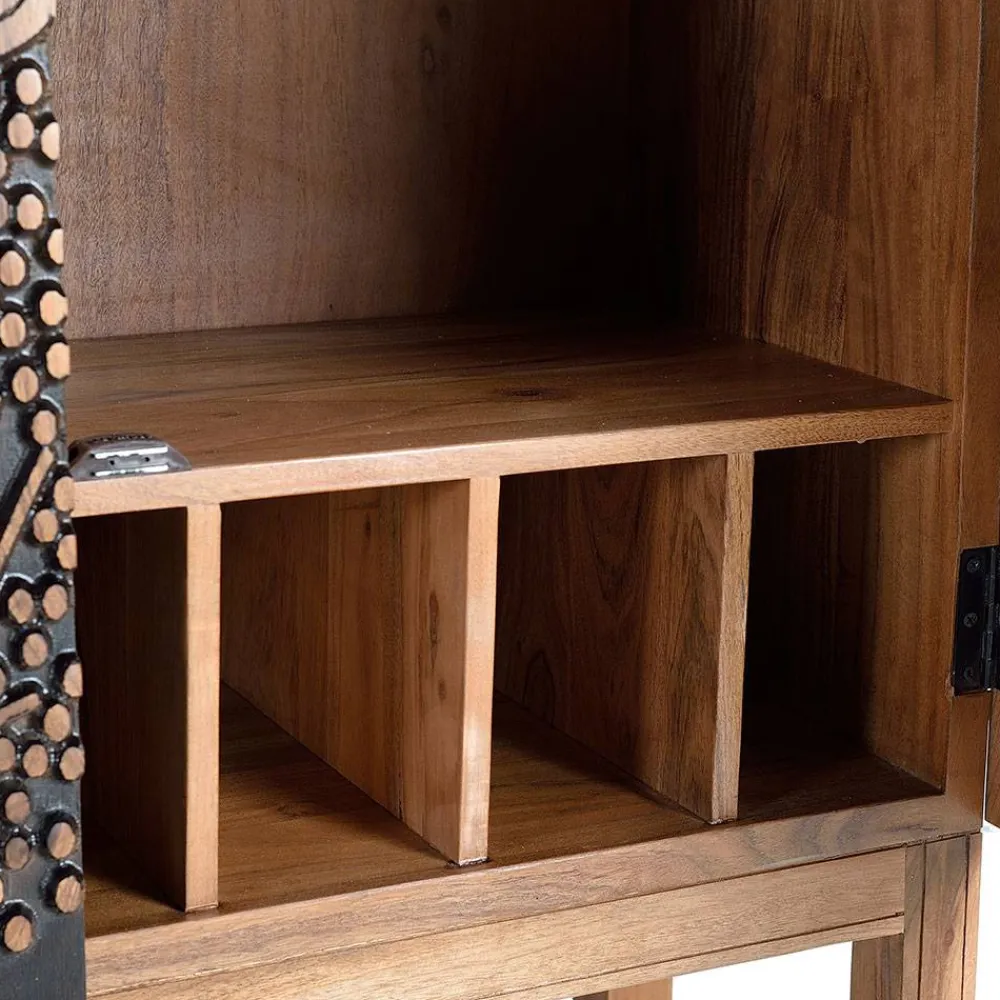 Wohnen Designermöbel|Esszimmer-Vitrinen*Design Barschrank mit Schnitzerei und Lack - Marcel