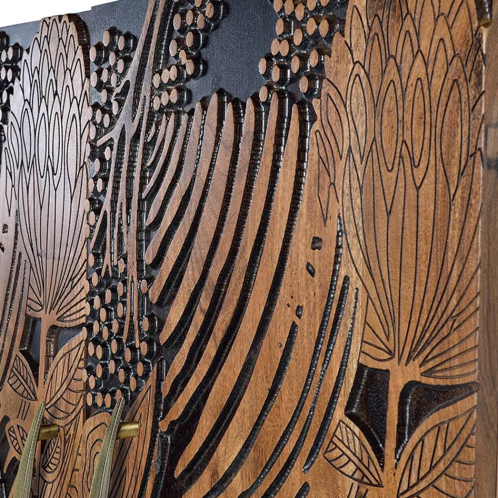 Wohnen Designermöbel|Esszimmer-Vitrinen*Design Barschrank mit Schnitzerei und Lack - Marcel