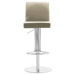 Wohnen Sessel & Hocker|Barhocker*Design Barstuhl in Taupe & Edelstahl - Forcelan