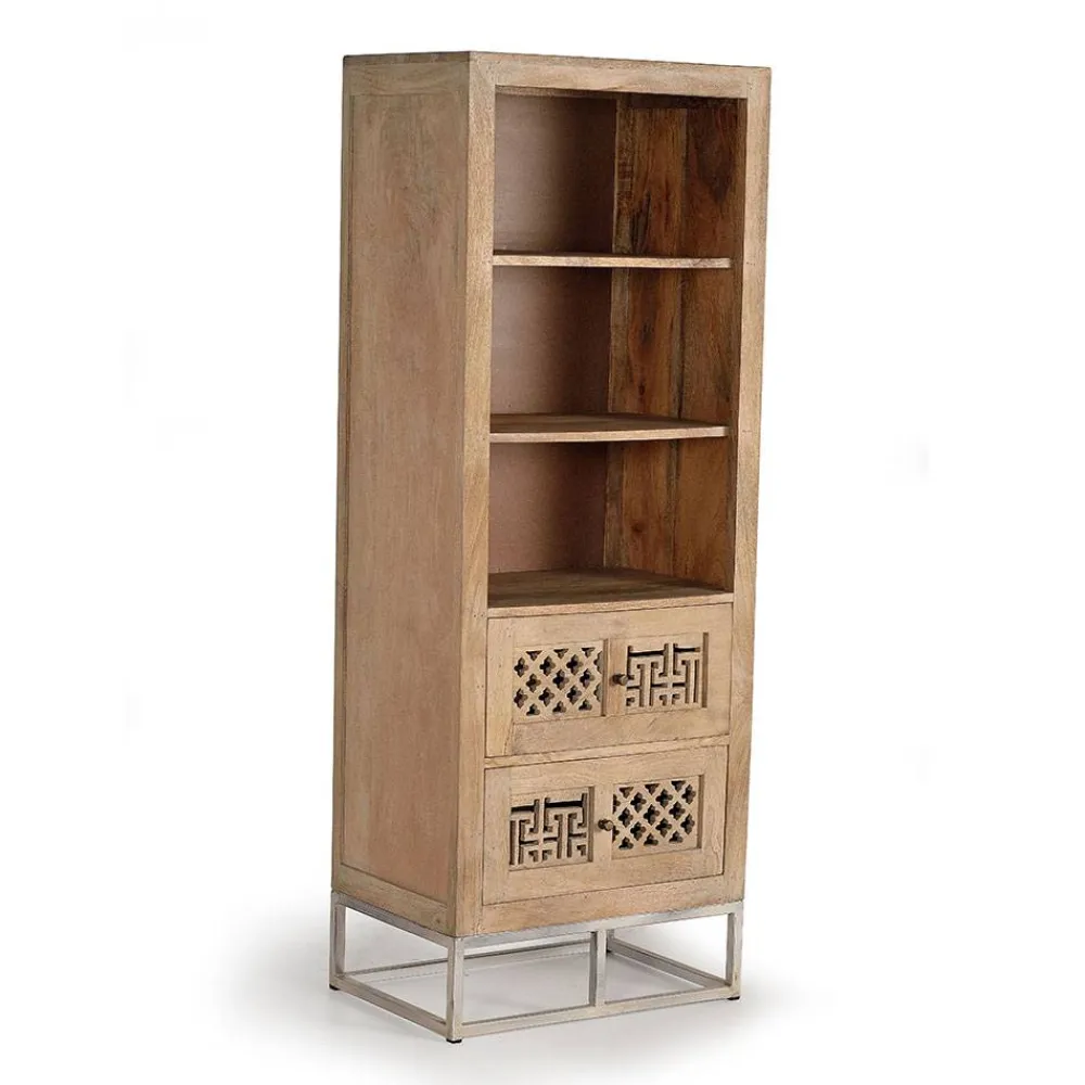 Wohnen Design Bücherregal aus Mangobaum Massivholz - Valuta