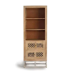 Wohnen Design Bücherregal aus Mangobaum Massivholz - Valuta