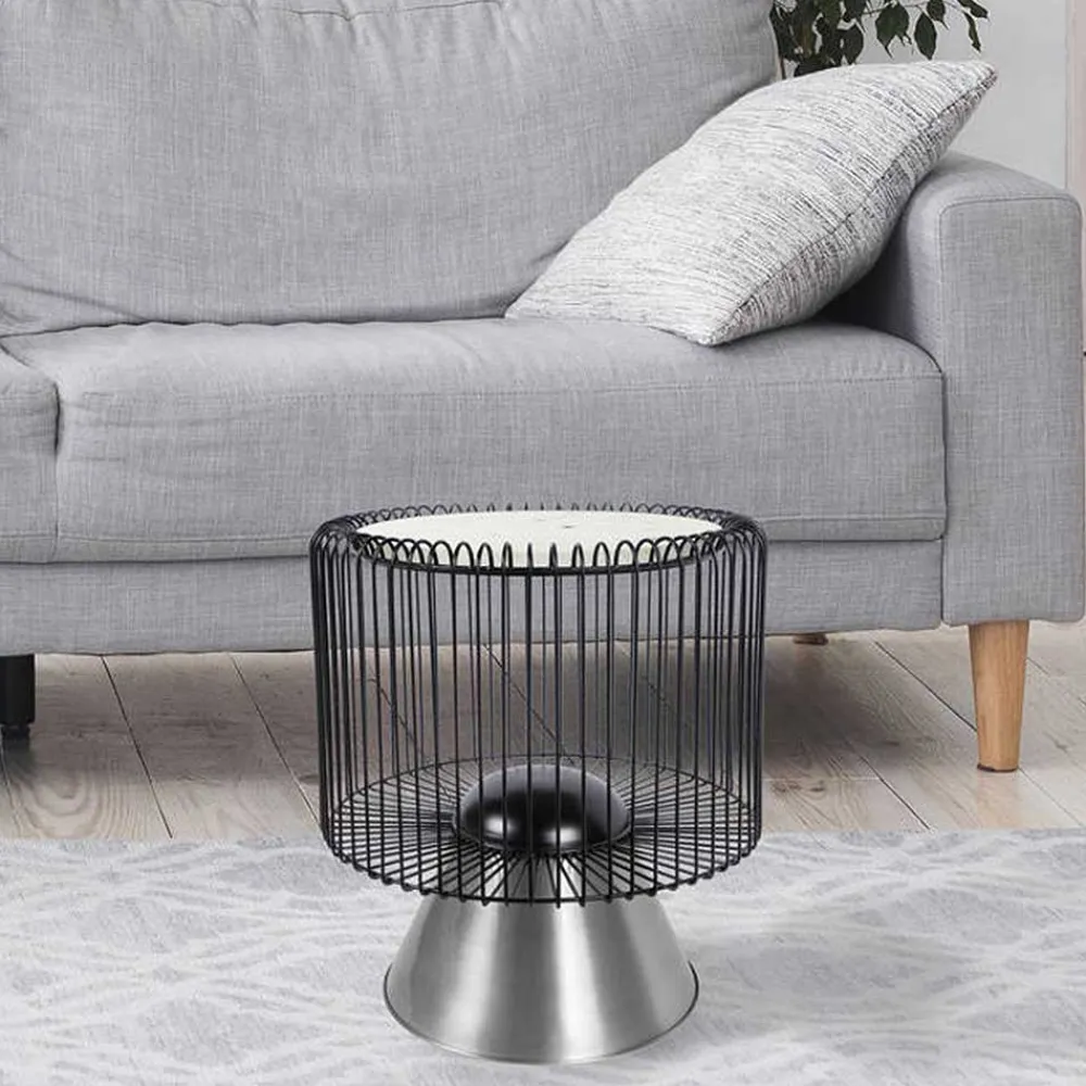 Wohnen Telefontische*Design Beistelltisch aus Marmor in Weiß - Sumilar